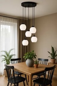 Lampa wisząca z kloszami biała Z1-L65