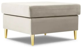 Pufa Kyoto Cosmopolitan Design Light Beige Velvet Puf aksamitny KYOTO beżowy ze złotą podstawą