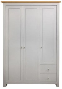 Szaro-naturalna szafa w dekorze dębu 112x180 cm Emerald – Støraa