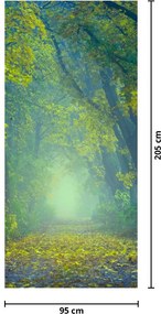 Fototapeta na drzwi - Ścieżka wysadzana drzewami (95x205cm)