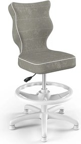 Obrotowe krzesło dla dzieci z podnóżkiem Petit White rozmiar 4 (133-159 cm)