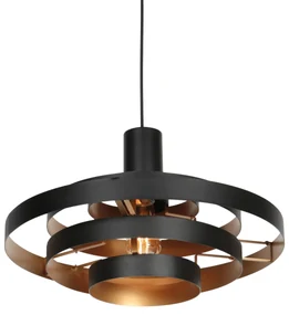 Retro hanglamp zwart rond - Halo Cirque Retro Oswietlenie wewnetrzne