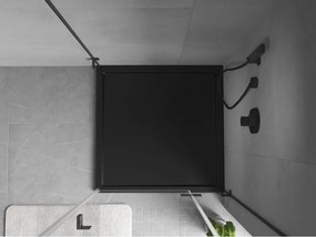 Mexen Flow brodzik kwadratowy slim 100 x 100 cm, czarny mat - 46S701010