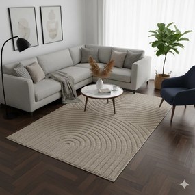 Dywan nowoczesny Art 3D Geometria beżowy 280 cm x 370 cm