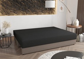 Szara sztruksowa sofa rozkładana L0-K59