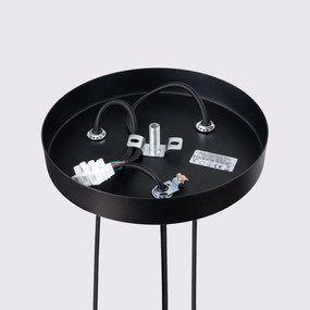 Lampa wisząca KARBON 3P czarna ryflowana  SOLLUX  LIGHTING
