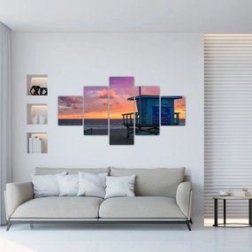 Obraz z plaży Santa Monica (125x70 cm)