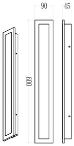 Kinkiet Wow 20W 3CCT IP54 60cm