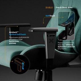 Fotel Diablo X.One Prime Mystic Mint Normal Size