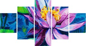 Obraz lilii wodnej na wodzie (125x70 cm)