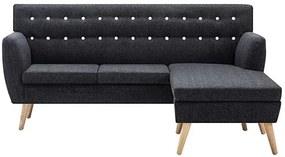 Tapicerowana pikowana sofa  ciemnoszaraF5-B82