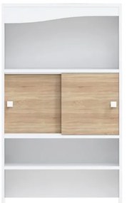 Biała szafka w dekorze dębu nad pralkę/WC 64x177 cm Wave – TemaHome