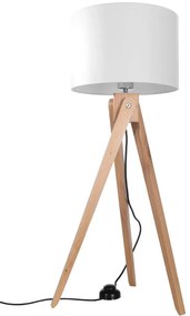 Lampa stojąca LEGNO 1 naturalne drewno/biała SOLLUX  LIGHTING