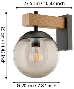 Zewnętrzna lampa ścienna (wysokość 29 cm) BUFALATA – EGLO