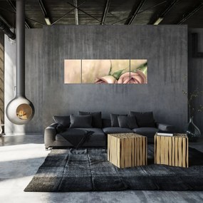 Obraz - Delikatne róże (170x50 cm)