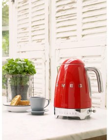 Czerwony czajnik elektryczny ze stali nierdzewnej 1,7 l Retro Style – SMEG