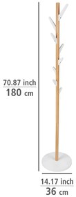 Biało-naturalny bambusowy wieszak Finja – Wenko
