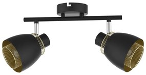 Czarna lampa sufitowa z metalowym kloszem 41.5x10 cm Aleksandria – Candellux Lighting