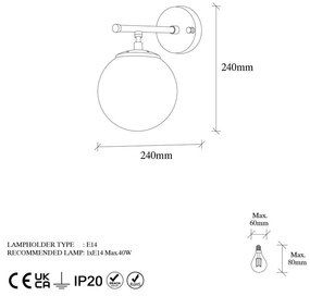 Kinkiet w biało-złotym kolorze Roe – Opviq lights