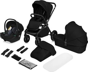 Lionelo - Wózek kombinowany 3w1 MIKA PLUS Black Onyx