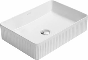 Mexen Grovo umywalka nablatowa ryflowana 51 x 37 cm, biała - 22305100