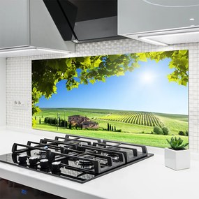 Panel Szklany Jesienne Pole pełne Liści