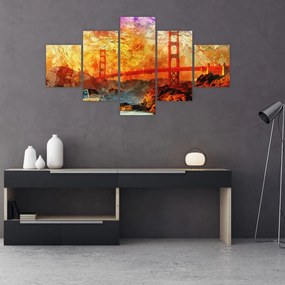 Obraz - Golden Gate, San Francisco, Kalifornia (125x70 cm)
