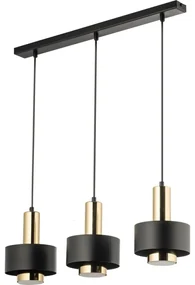 Żyrandol na lince RIF LUX 3xGX53/12W/230V czarny/złoty