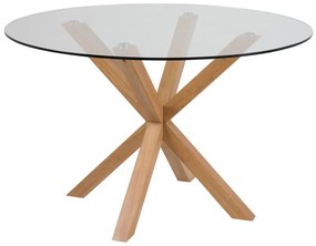 Stolik do jadalni ze szklanym blatem Actona Heaven, ⌀ 119 cm
