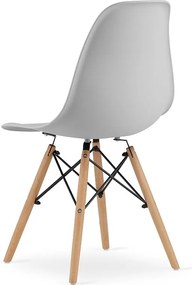 Krzesło Valora OSAKA z szarymi drewnianymi nogami, ergonomiczne do salonu