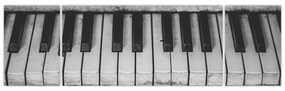Obraz starego fortepianu (170x50 cm)