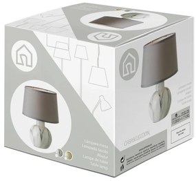 Beżowa ceramiczna lampa stołowa z tekstylnym kloszem (wys. 26,5 cm) – Casa Selección