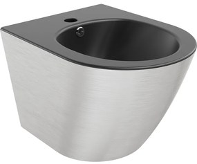 Mexen Lena bidet wiszący, czarny mat/srebrny wzór linie - 35224873