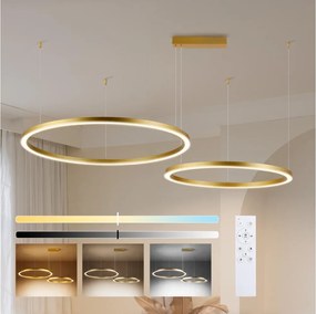 Brilagi - LED ściemnialny żyrandol na lince PORTOFINO LED/98W/230V złoty + pilot