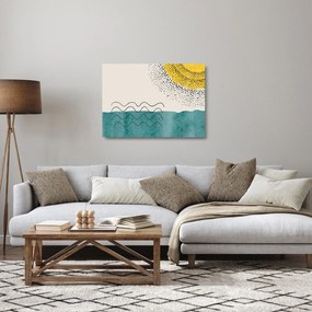 Obraz na szkle - Abstrakcyjny obraz plaży N⁰1 (70x50 cm)