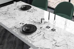 Stół rozkładany z marmurowym blatem Bella Hubertus marmur połysk