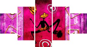 Obraz historycznego muralu (125x70 cm)