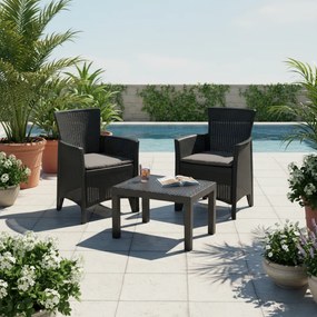 Zestaw ogrodowy FOREST, 3-częściowy, antracytowy I.P.A.E-Progarden