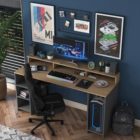 Biurko Hamin Walnut and Anthracite