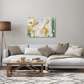 Obraz na szkle - Kwitnące kaktusy, vintage (70x50 cm)