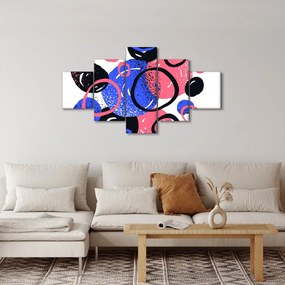 Obraz - Motyw z kółkami w żywych kolorach (125x70 cm)