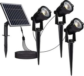 ZESTAW 3x LED Lampa solarna zewnętrzna 3xLED/1,2W/3,7V IP65 3000K 4000 mAh