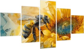 Obraz - Pszczoła, akwarela (125x70 cm)
