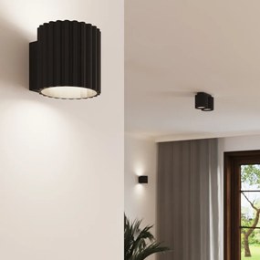 Czarny kinkiet ø 10 cm Zora – Sollux