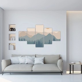 Obraz - Góry Turkusowe N⁰1 (125x70 cm)