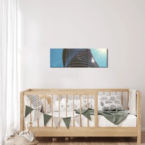 Obraz - Architektura (z zegarem) (90x30 cm)