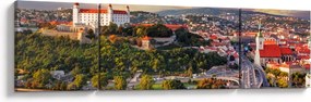 Obraz - Panorama Bratysławy, Słowacja (170x50 cm)