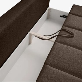 Sofa z Funkcją Spania SARIA Mocca Boucle Nowoczesna