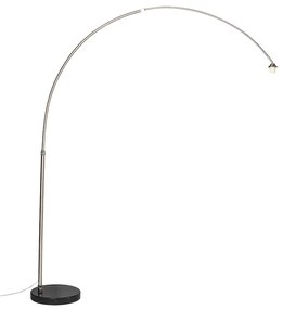 Luk Nowoczesna lampa łukowa stal z podstawą z marmuru - XXL Nowoczesny Oswietlenie wewnetrzne