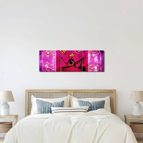 Obraz historycznego muralu (z zegarem) (90x30 cm)